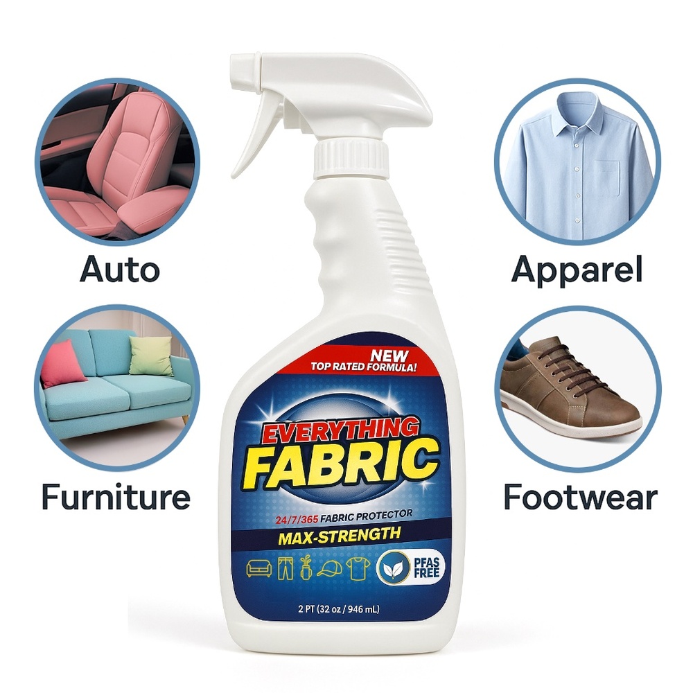 Everything Fabric - Max-Strength Fabric Protector Spray, PFAS-Free 32 oz Bottle